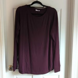 Gap women's medium tall tunic sweater maroon wine